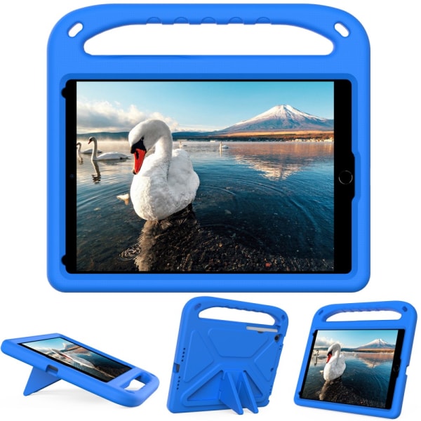 SKALO iPad 10.2 Lapsikuori kahvalla ja jalustalla - Sininen Blue