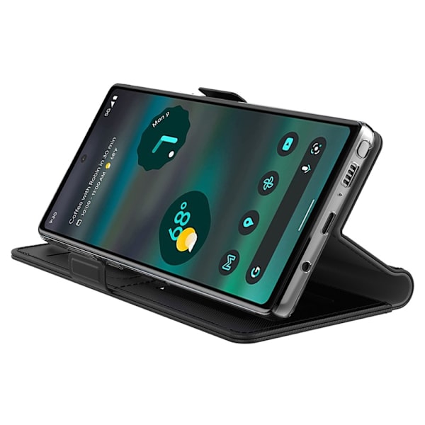 SKALO Google Pixel 8 Kortholder Mirror Flip Cover - Sort Black