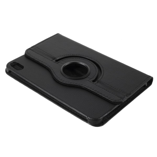 SKALO iPad Mini (2021) 360 Litchi Suojakotelo - Musta Black