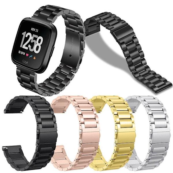 SKALO Teräsranneke Fitbit Versa 3 - Valitse väri Black