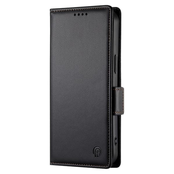 SKALO PU-læder Flip Cover til iPhone 17 Pro Max - Sort Black