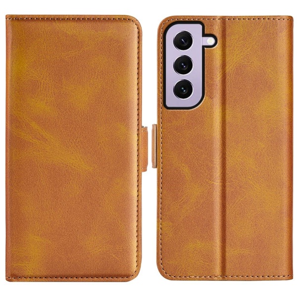 SKALO Samsung S23 Premium Wallet Lompakkokotelo - Vaaleanruskea Light brown