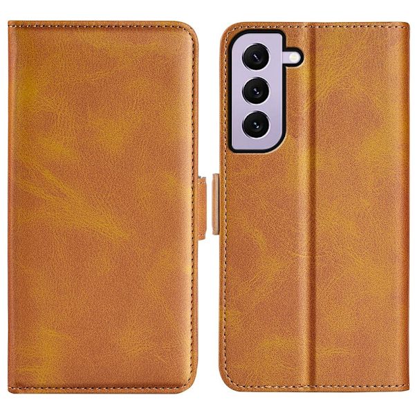 SKALO Samsung S23 Premium Wallet Lompakkokotelo - Vaaleanruskea Light brown