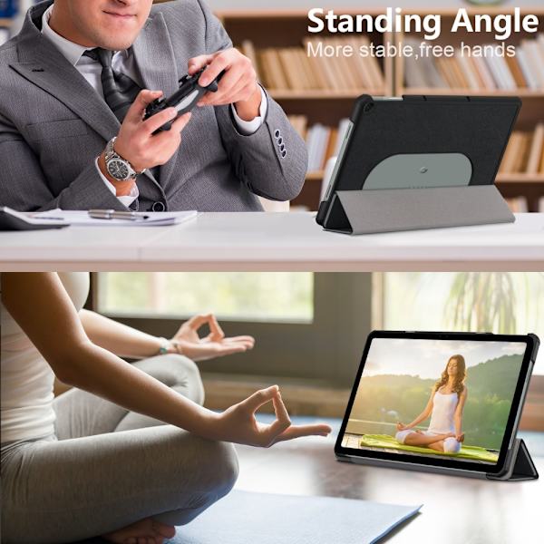 SKALO Google Pixel Tablet Trifold Suojakotelo - Musta Black