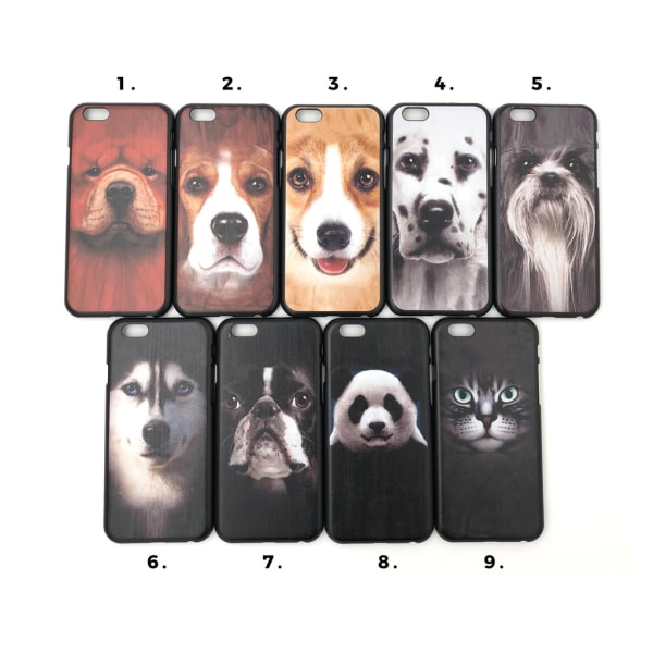 Cover med hund/dyre motiv iPhone 6/6S MultiColor #5