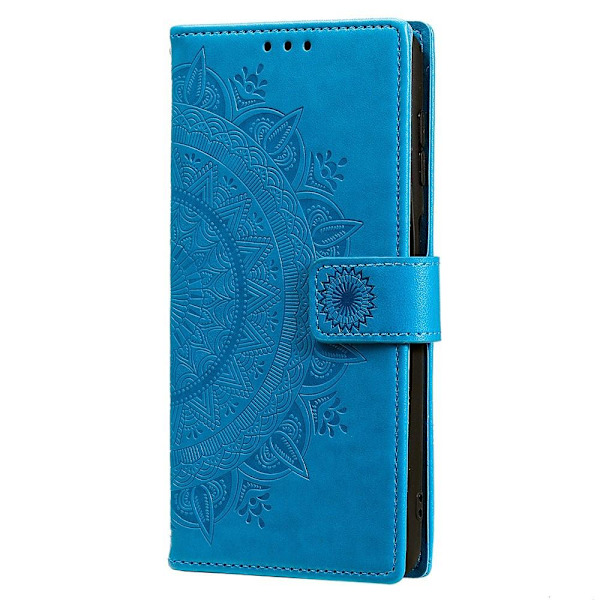 SKALO Samsung A54 5G Mandala lompakkokotelo - Sininen Blue