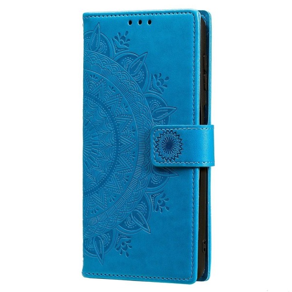 SKALO Samsung A54 5G Mandala Plånboksfodral - Blå Blå