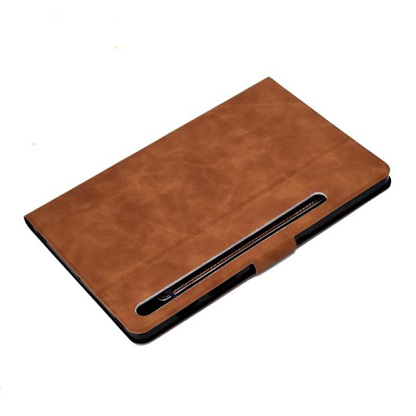 SKALO Samsung Tab S7/S8 PU-læder Flip Cover - Brun Brown