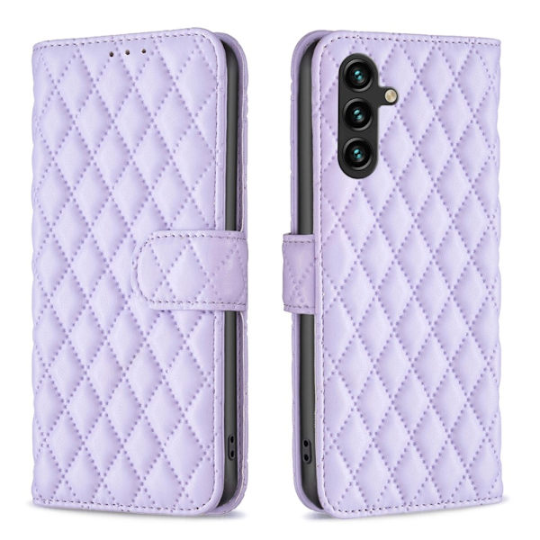 SKALO Samsung A35 5G BINFEN COLOR Quiltat Plånbok - Lila Lila
