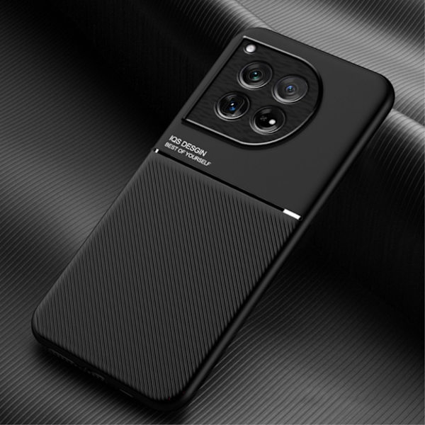 SKALO OnePlus 12 5G Hybridi TPU suojakuori - Musta Black