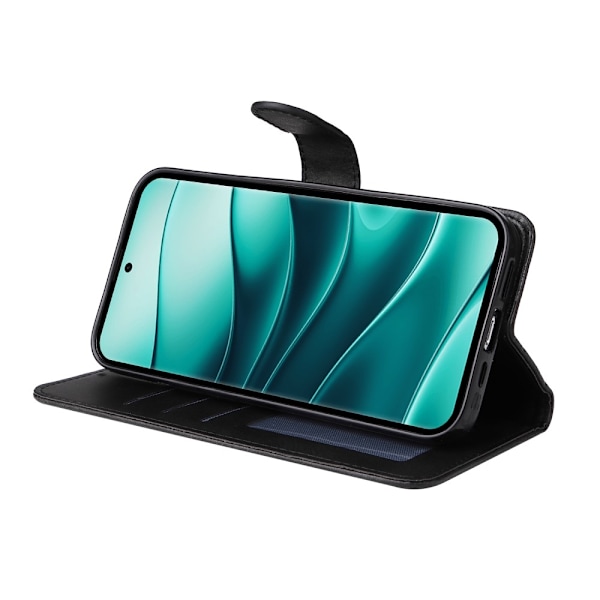 SKALO Xiaomi Redmi Note 14 Pro 5G PU-läder Plånboksfodral - Fler färger Svart