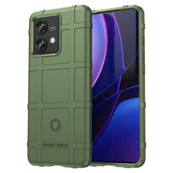 SKALO Motorola Edge 40 Neo 5G Rugged Shield iskunkestävä TPU suojakuori Green