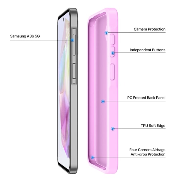 DUX DUCIS Samsung A56 5G Yind Series Skal - Rosa Rosa
