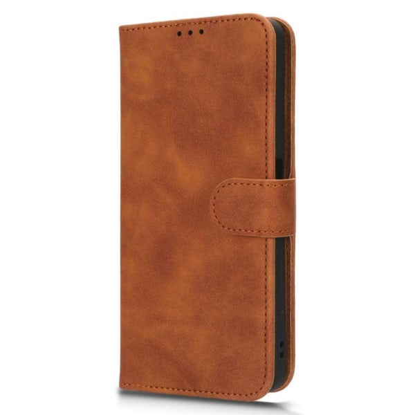 SKALO OnePlus Nord CE 3 Lite 5G Matt PU-læderpungetui - Brun Brown