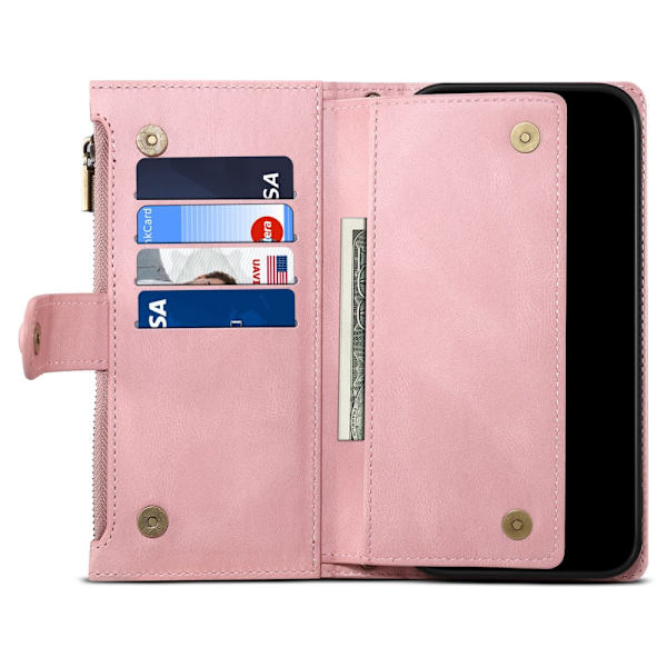 SKALO Google Pixel 8 Pro ESEBLE Big Wallet Lompakkokotelo - Ruusukulta Pink gold