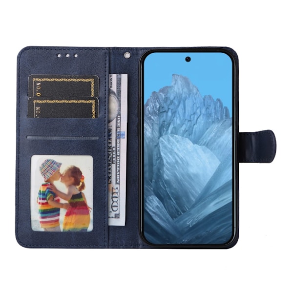 SKALO Google Pixel 9/9 Pro PU-læder Pungetui - Vælg farve Blue