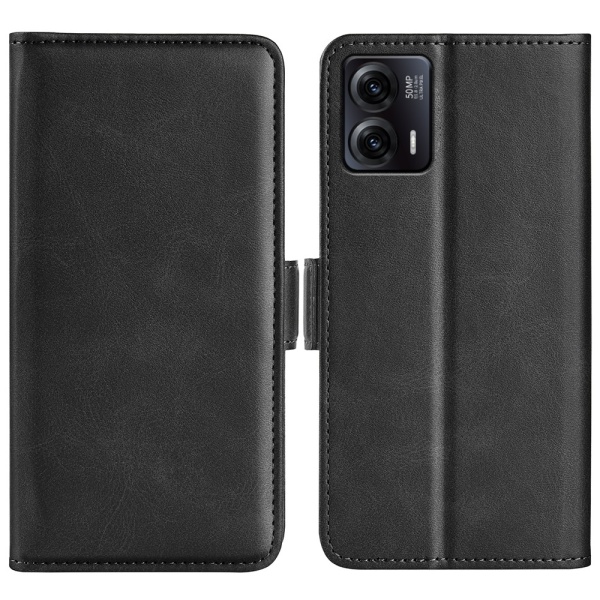 SKALO Motorola Moto G73 5G Premium Wallet Flip Cover - Sort Black
