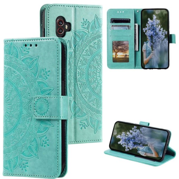 SKALO Samsung Xcover6 Pro 5G Mandala Flip Cover - Turkis Turquoise