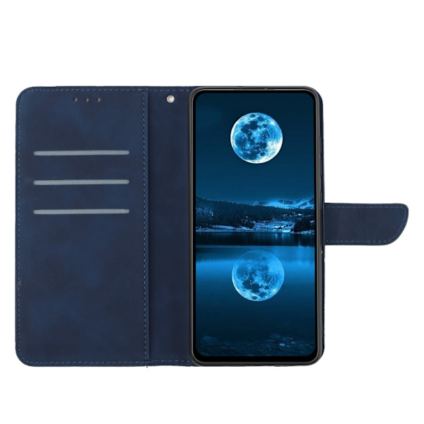 SKALO OnePlus Nord 4 Embossed Plånboksfodral i PU-Läder - Blå Blå