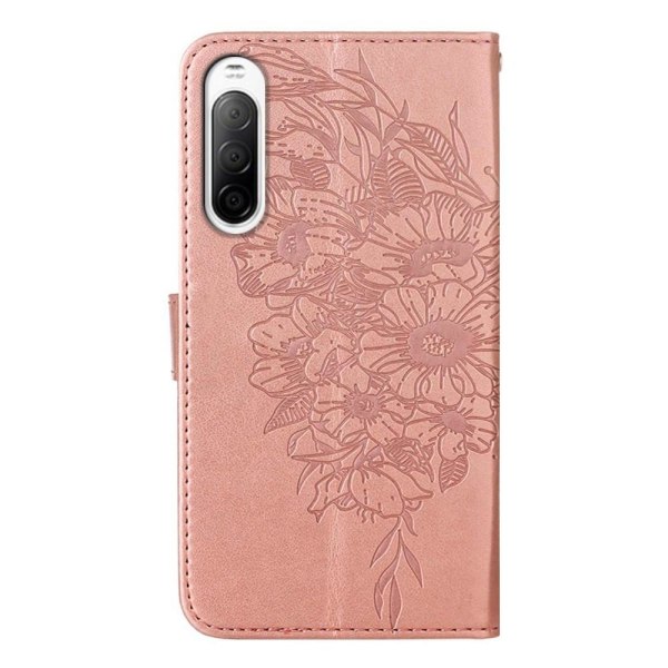 SKALO Sony Xperia 10 IV Mandala Flip Cover - Rosa guld Pink gold