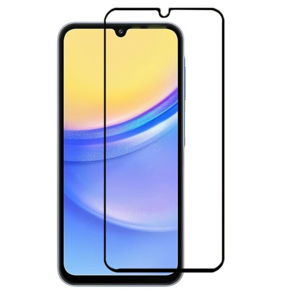 2-PACK SKALO Samsung A15 5G Heltäckande Skärmskydd Härdat Glas - Svart Svart
