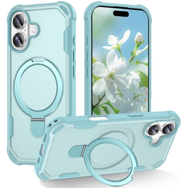 SKALO iPhone 17 Armor Ring Skal - Blå Blå