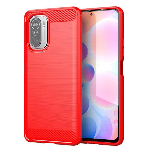 SKALO Xiaomi Mi 11i Armor Carbon Stødsikker TPU-cover - Vælg farve Red