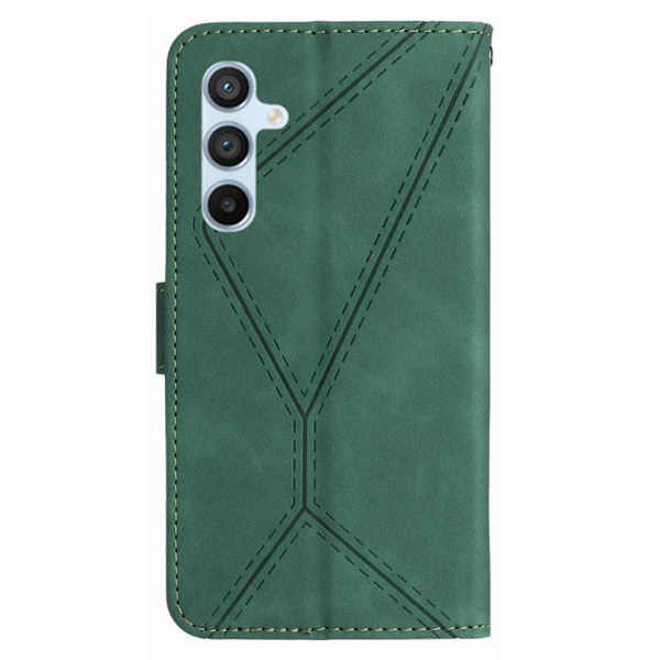 SKALO Samsung A15 4G Embossed Plånboksfodral i PU-Läder - Grön Grön