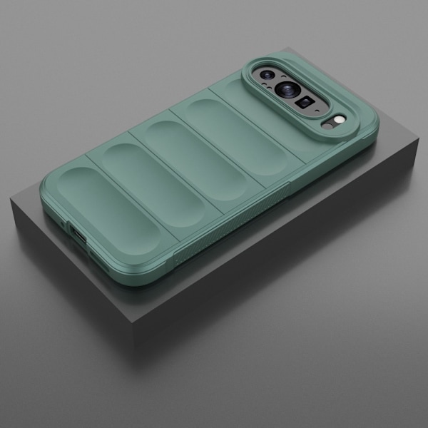 SKALO Google Pixel 9 Pro XL Rugged Bumpers TPU-suojakuori - Vihreä Green