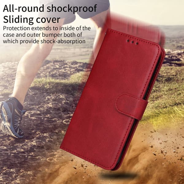 SKALO PU-læder Flip Cover til Google Pixel 11 - Vælg farve Red