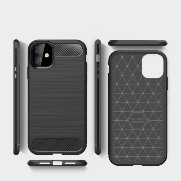 SKALO iPhone 11 Armor Carbon Stødsikker TPU-cover - Vælg farve Blue