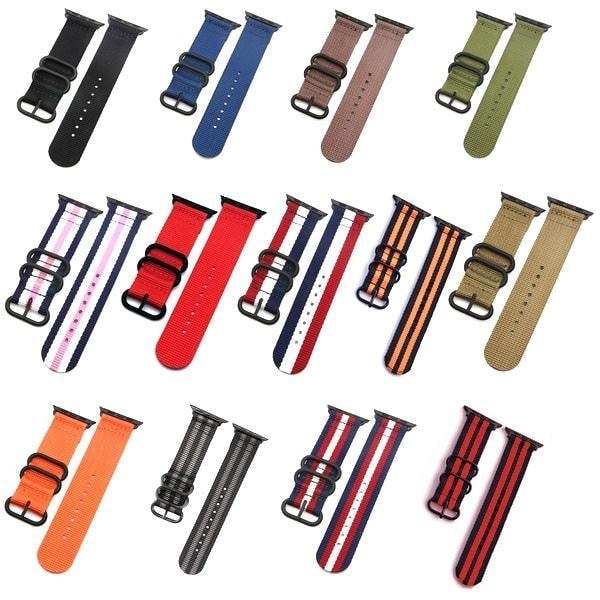 SKALO Nato-armband Nylon Apple Watch Series 4-6 44mm - Fler färger multifärg