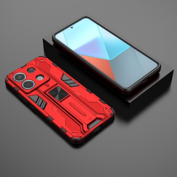 SKALO Xiaomi Redmi Note 13 Pro 5G Armor Hybrid BIBERCAS Skal - R Röd