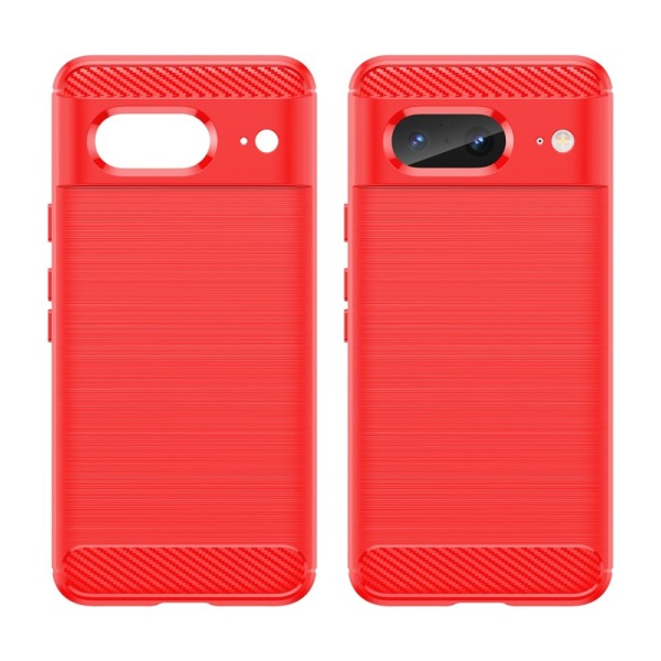SKALO Google Pixel 8 Armor Carbon Iskunkestävä TPU suojakuori - Valitse väri Red