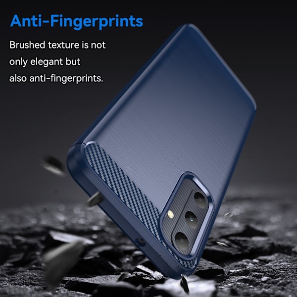 SKALO Samsung A05s 4G Armor Carbon Iskunkestävä TPU suojakuori - Valitse väri Blue