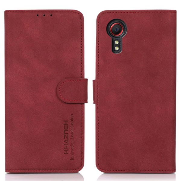 SKALO Samsung Xcover 7 KHAZNEH Plånboksfodral i PU-Läder - Röd Röd