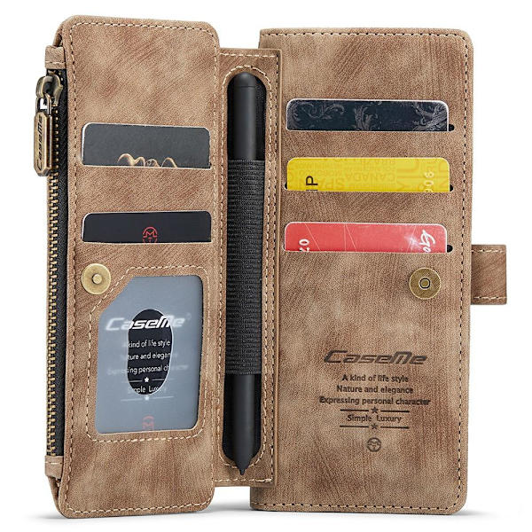 CaseMe Samsung Z Fold5 CaseMe Big Wallet Lompakkokotelo - Ruskea Brown