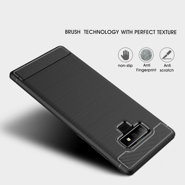 SKALO Samsung Note 9 Armor Carbon Stødsikker TPU-cover - Vælg fa Grey