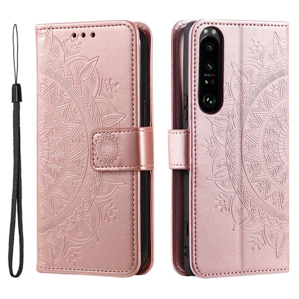 SKALO Sony Xperia 1 VI Mandala Plånboksfodral - Roséguld Rosa guld
