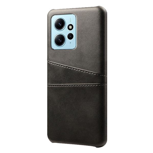 SKALO Xiaomi Redmi Note 12 4G PU-læder Kortholder Cover - Sort Black