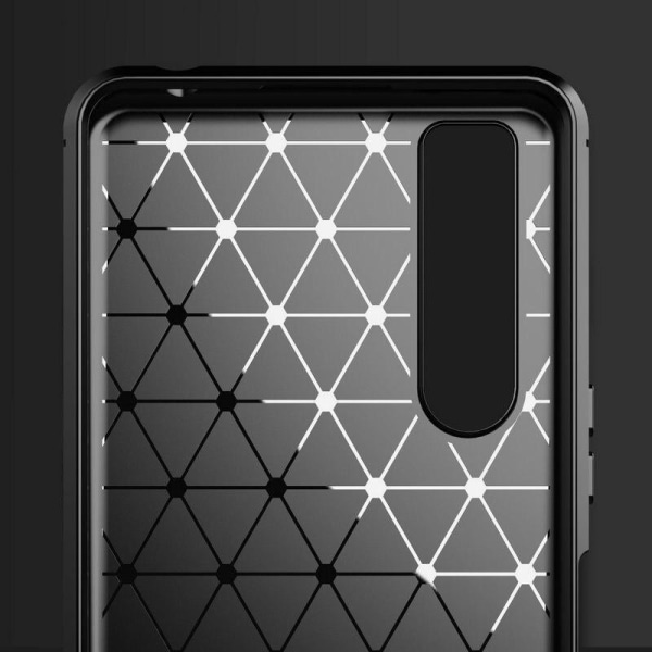SKALO Sony Xperia 5 III Armor Carbon Iskunkestävä TPU suojakuori - Valitse väri Blue
