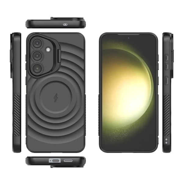 SKALO Samsung S25 Ripple Texture Cover - Sort Black