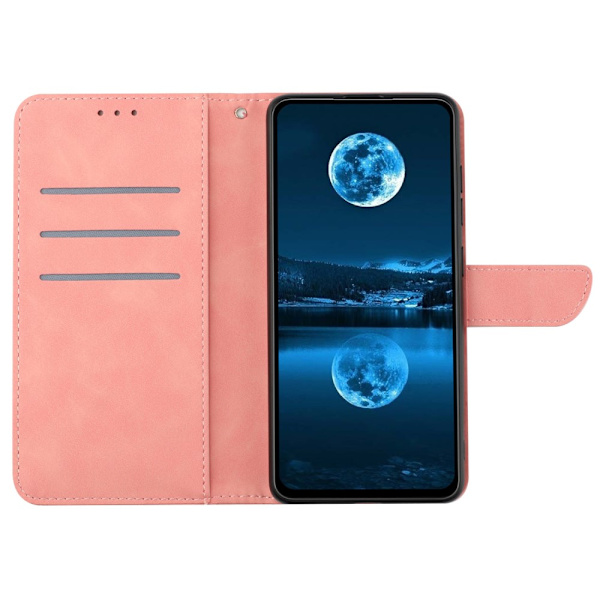 SKALO Motorola Edge 40 Neo 5G Embossed Plånboksfodral i PU-Läder - Rosa Rosa