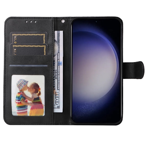 SKALO Samsung S24+ PU-læder Pungetui - Vælg farve Black