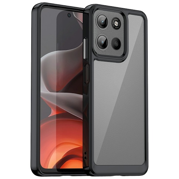 SKALO Motorola Moto G15 4G Color Bumper Suojakuori - Musta Black