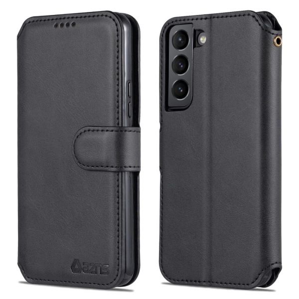 SKALO Samsung S22+ AZNS Premium Cut Wallet Cover - Sort Black