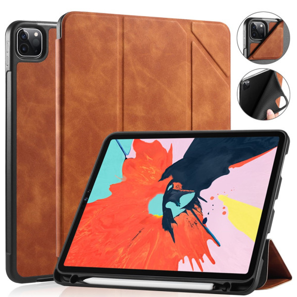 DG MING iPad Pro 11" See Series Trifold Flip Cover - Brun Brown