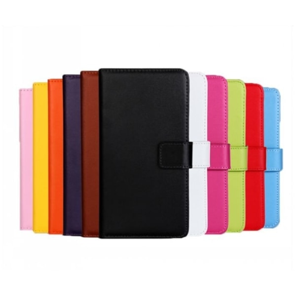 Plånboksfodral Äkta Skinn Samsung Note 8 - fler färger Vit