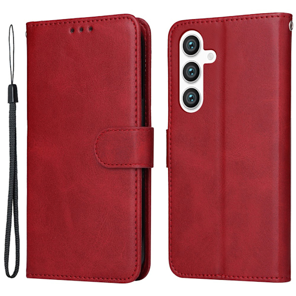 SKALO Samsung S24 PU-læder Pungetui - Vælg farve Red