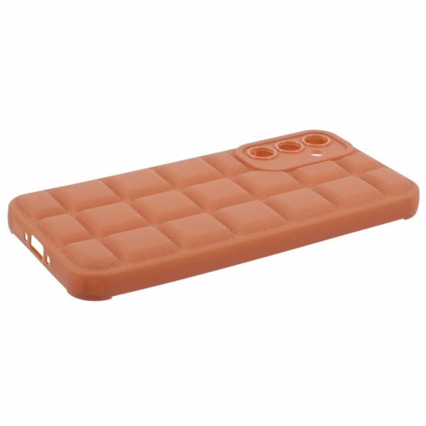 SKALO Samsung A15 4G Puffer Bumper TPU-suojakuori - Ruskea Brown